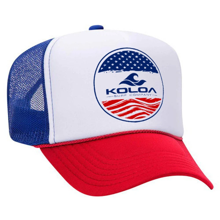 Koloa USA Foam Trucker Hat 1 Koloa USA Foam Trucker Hat