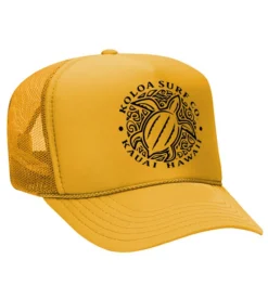 Koloa Honu Turtle Foam Trucker Hat -Infinite Trendy GOLD 43140.1710367824