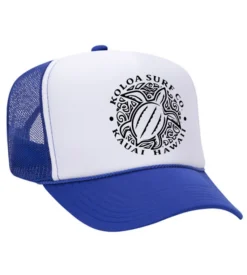 Koloa Honu Turtle Foam Trucker Hat -Infinite Trendy ROYAL WHITE ROYAL 31783.1710367825