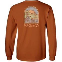 Koloa Island Life Long Sleeve T-Shirt -Infinite Trendy TEXAS ORANGE BACK 99278.1695422256