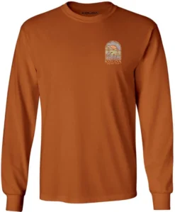 Koloa Island Life Long Sleeve T-Shirt -Infinite Trendy TEXAS ORANGE FRONT 25987.1695422214