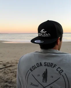 Koloa Embroidered Classic Wave Mesh Snapback Trucker Hat