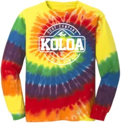 Koloa Surf Dawn Patrol Logo Colorful Long Sleeve Tie-Dye T-Shirt
